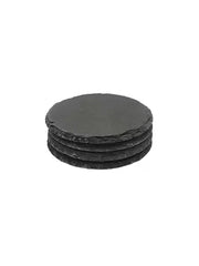 Set of 4 | Custom Round Slate Drink Coasters - Laser Art MTL